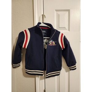 Disney Parks Mickey Mouse Walt Disney World Varsity Jacket Navy Blue Kids XS